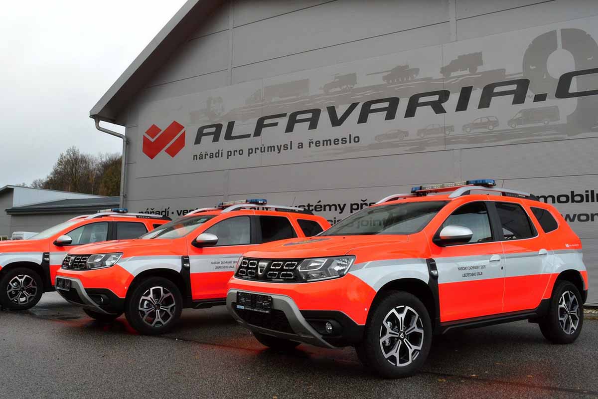 vestavba hasičský vyšetřovací vůz Dacia Duster